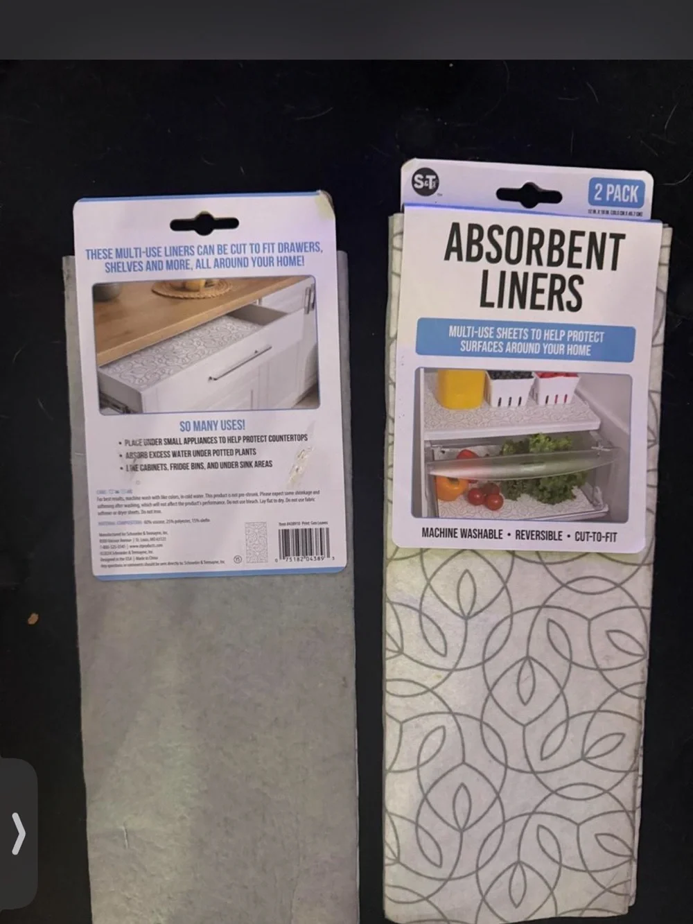Absorbent Liners 2-Pack by – Gray Leaf Pattern